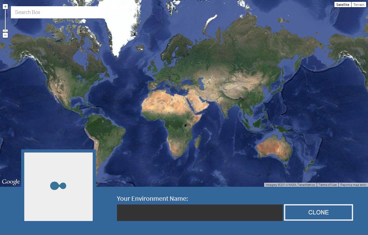 The user can choose any section of the world to clone.