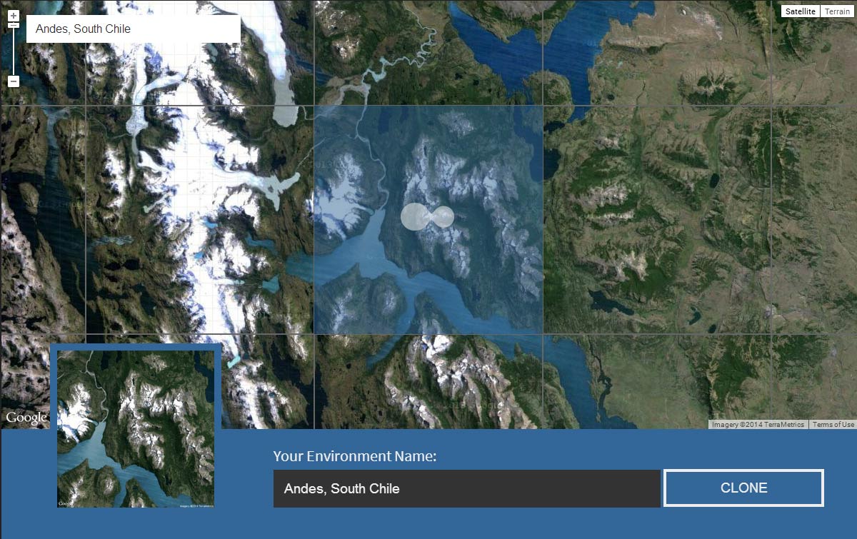 Zooming in reveals a grid from which the user can select a section and give it a name.