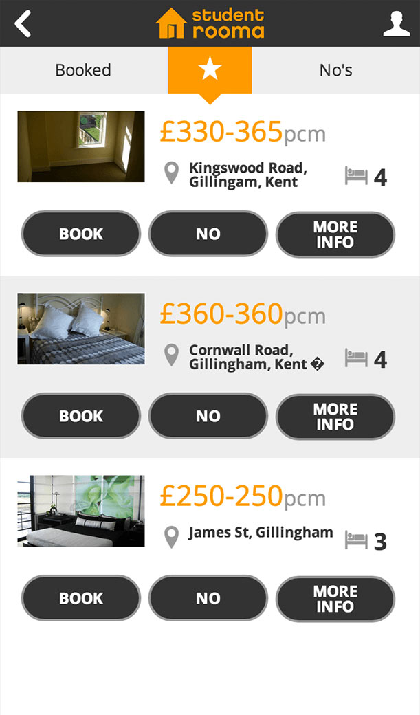 The activity screen displayed all the user's previous decisions.