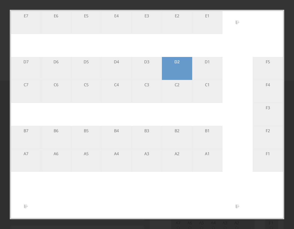 Clicking on the student's name would show the demonstrator the location of their seat.